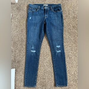 Levi’s 711 skinny jeans with distressing